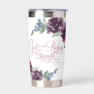 Botella Aislada Refugio y fuerza floral morado 
