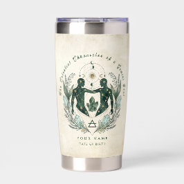 Botella Aislada Regalo de astrología personalizado de Gemini Esmer
