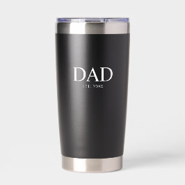 Botella Aislada Regalo de Papá Establecido Nuevo Papá