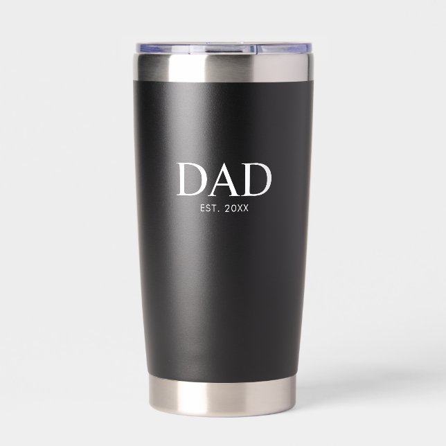 Botella Aislada Regalo de Papá Establecido Nuevo Papá (Frente)