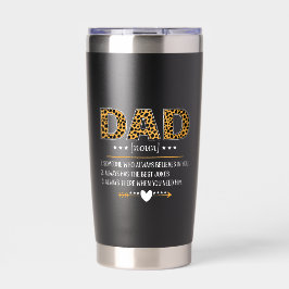 Botella Aislada Regalo del Día del Padre con estampado de leopardo