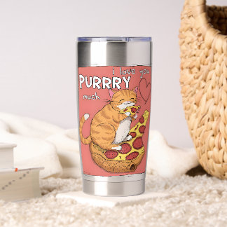 Botella Aislada Regalo divertido para amantes de gatos: Te quiero