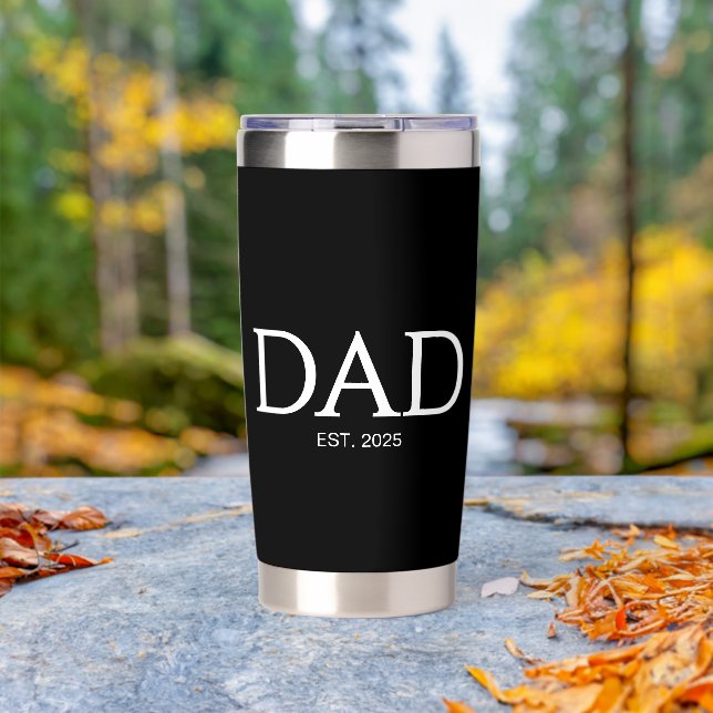 Botella Aislada Regalo para nuevo padre Papá establecido  (Al aire libre (girado))
