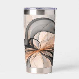 Botella Aislada Resumen Antracita Grey Siena Arte Fractal Moderno