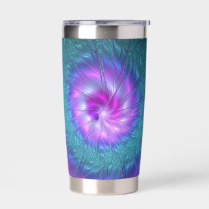 Botella Aislada Resumen Belleza floral Flor de arte fractal colori