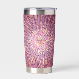 Botella Aislada Resumen de colores de cerezo de arte fractal flora