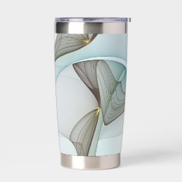 Botella Aislada Resumen Elegancia dorada turquesa moderna