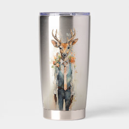 Botella Aislada Resumen Funky Male Deer