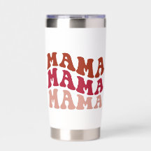 Retro Groovy MAMA Tumbler blanco