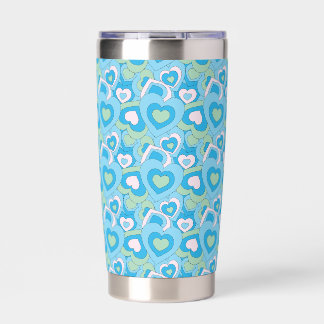 Botella Aislada Retro Turquoise Heart Tumbler