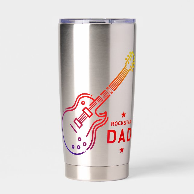 Botella Aislada Rockstar Dad Guitar (Frente)