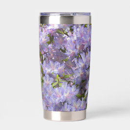 Botella Aislada Rododendros morados florecen