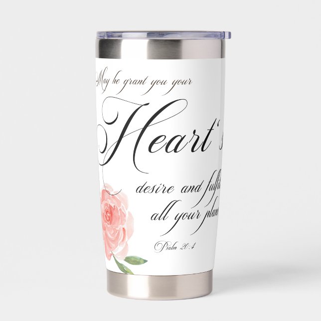 Botella Aislada Rosa rosa deseo del corazón  (Izquierdo)