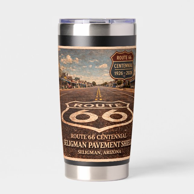 Botella Aislada Ruta 66 Centenario Pavimento Seligman Zenit (Frente)