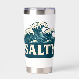 Botella Aislada Salty Teal Blue Surf Beach Waves | Coastal Life