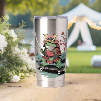 Botella Aislada Samurai frog warrior Thermal Tumbler