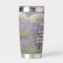 Botella Aislada Serenity Prayer Lavender Garden Floral