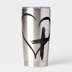 Botella Aislada Símbolo de corazón cruzado