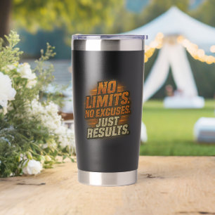 Botella Aislada Sin Límites. Sin Excusas. Solo Resultados. – Motiv