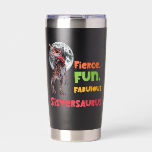 Botella Aislada Sistersaurus Squad de Diseño de Dinos Hermanas Par