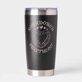 Botella Aislada Sourdough Sweetheart Funny Valentine Heart Bread