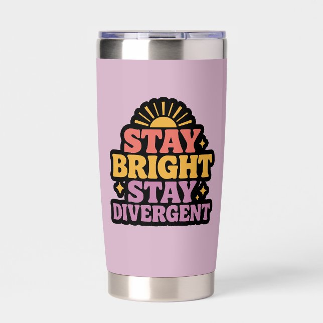 Botella Aislada Stay Bright, Stay Divergent (Frente)