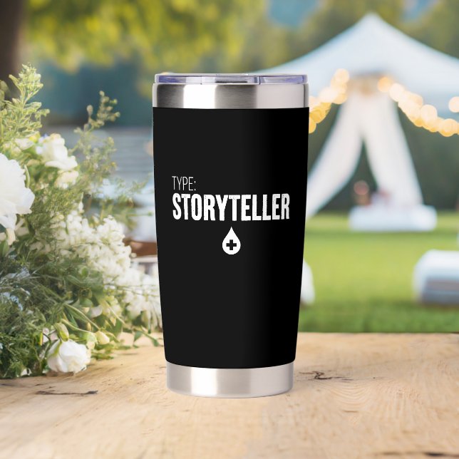 Botella Aislada Storyteller Writer Journalist Blogger Writing (Boda (girado))