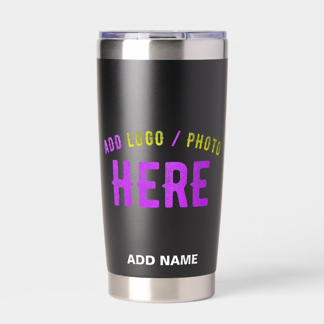 BOTELLA AISLADA STYLISH MODERN CUSTOMIZABLE BLACK VERIFIED BRANDED (Frente)