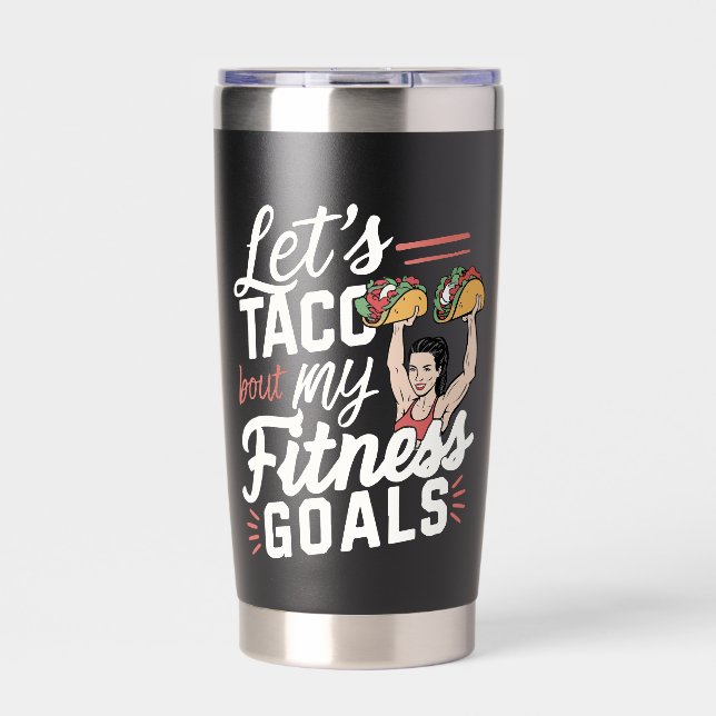 Botella Aislada Taco: "sobre mis objetivos de salud" Resolución di (Frente)