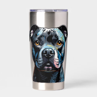 Botella Aislada Tarjeta de nota con foil de Staffordshire Bull Ter