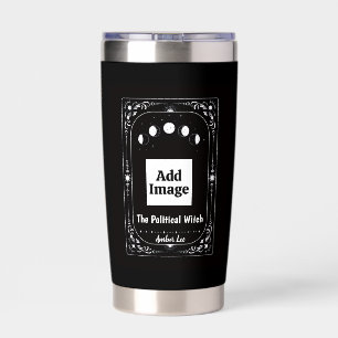 Botella Aislada Tarot Bruja de Foto Personalizada Amante del Café