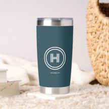 Taza aislada | Forma simple moderna con monograma