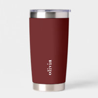 Taza aislada granate con texto de marca personaliz