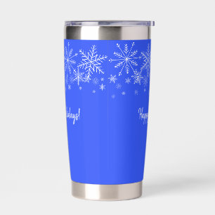 Botella Aislada Taza aislante copo de nieve