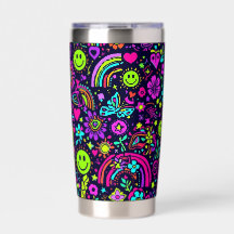 Taza con Cara Sonriente Psicodélica Groovy - Retro