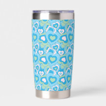 Taza con Corazón Turquesa Retro