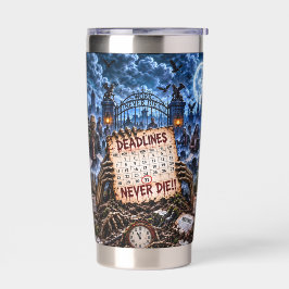 Botella Aislada Taza de 20 oz Zombie de Halloween 'Los plazos nunc