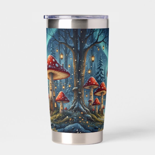 Botella Aislada Taza de brillo de hongo encantado – Bosque de hada (Derecha)