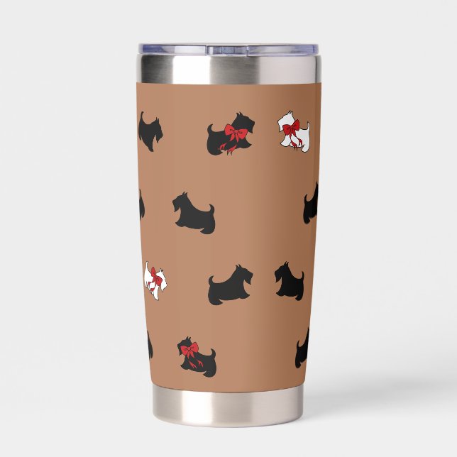 Botella Aislada Taza de café Terrier Escocés  (Detrás)