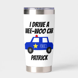 Botella Aislada Taza de dibujos animados de coche divertido Wee-Wo