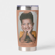 Taza de viaje de café con la foto del hijo favorit