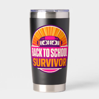 Botella Aislada Taza de viaje Superviviente de Regreso a Clases