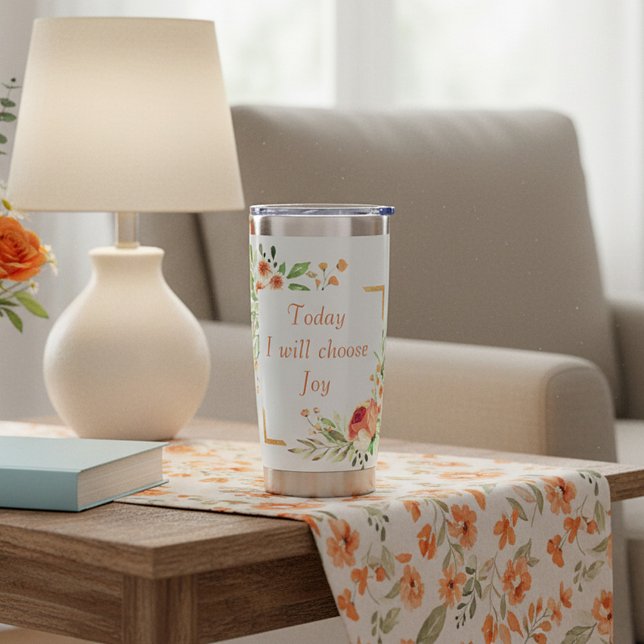 Botella Aislada Taza personalizada Elige Alegría (Subido por el creador)
