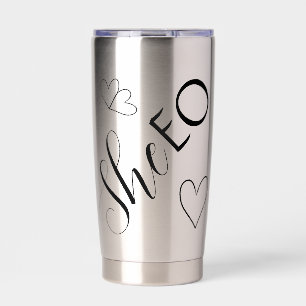 Botella Aislada Taza térmica con estilo SheEO Business