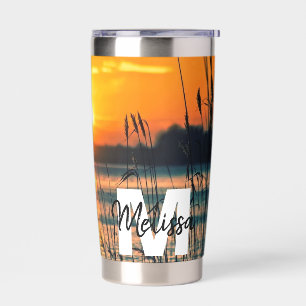 Botella Aislada Taza térmica con monograma personalizado