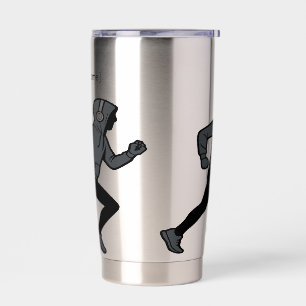 Botella Aislada Taza térmica de estilo de vida de corredor   Agreg
