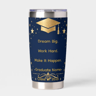 Botella Aislada Taza Térmica de Graduación Inspiradora de 20 oz