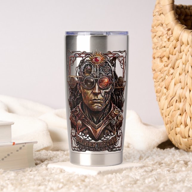 Botella Aislada Taza Tumbler Ciber Oculto Maynard Descifra El Códi (Sala de estar (girado))