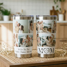 Te Amamos Mamá Colograma de Fotos Personalizado de