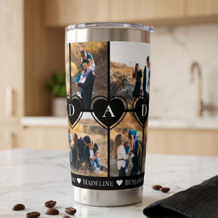 Botella Aislada Te Amamos Papá Collar Personalizado de Fotos
